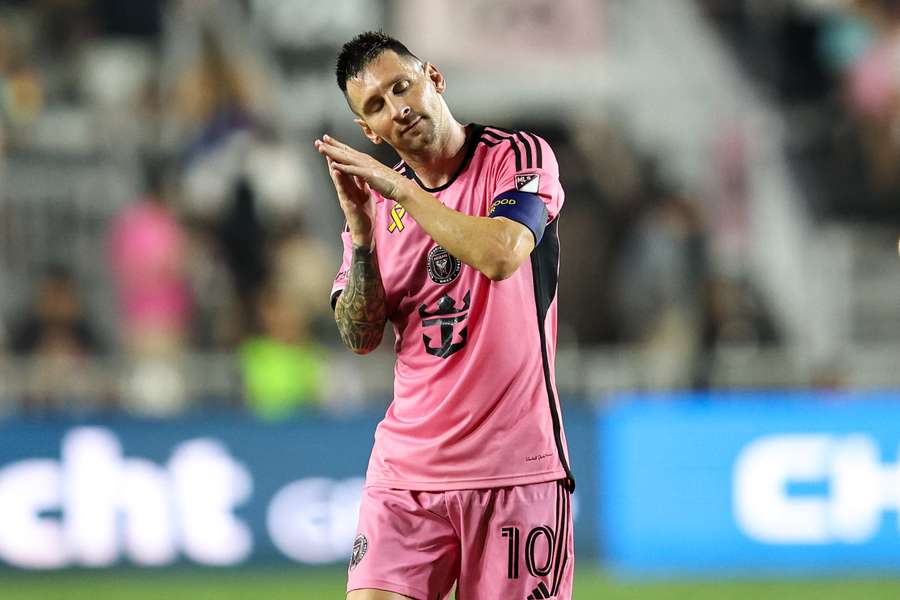 Lionel Messi of Inter Miami celebrates after scoring a goal against the Philadelphia Union